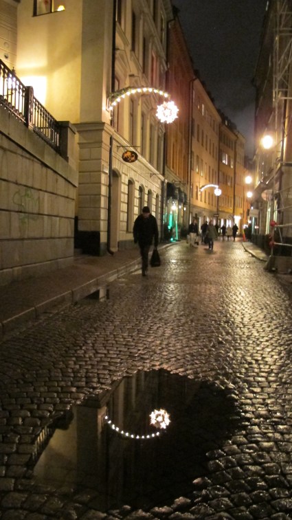 God Jul! Here is a street in Gamla Stan. 